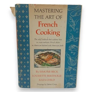 Mastering the Art of French Cooking by Julia Child et al Dust Jacket 1963 4th HC - Foto 1 di 21