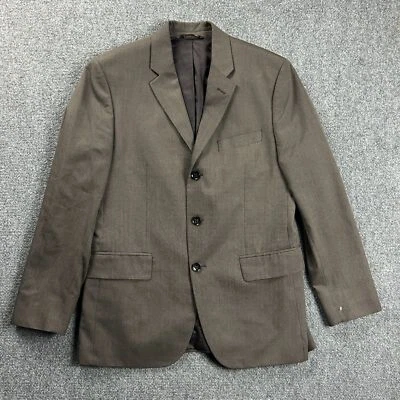 Blazer Banana Republic Para Hombres 40S Marrón Traje Chaqueta Mezcla Poliéster Adultos Foto 1 de 4