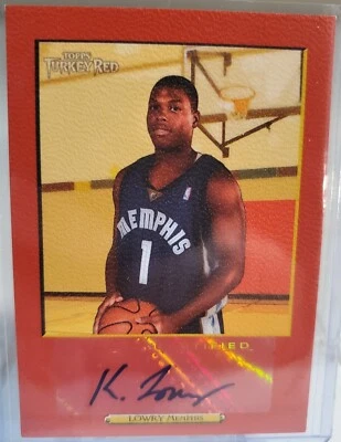 Tarjeta autógrafa automática Topps Turkey Red 2006 Kyle Lowry novato Tra-Kl #/99 SP RC Foto 1 de 2