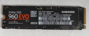 Samsung 960 EVO 500GB MZ-V6E500 NVMe SSD M.2 2280 Festplatte M.2 - Afbeelding 1 van 2