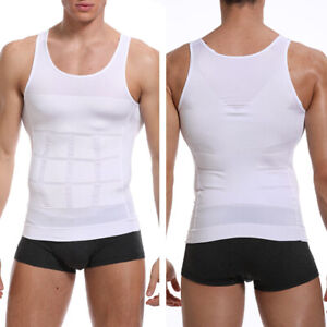 Mens Compression Shirt Sleeveless Body Shaper Base Layer Slimming Tank Tops Vest