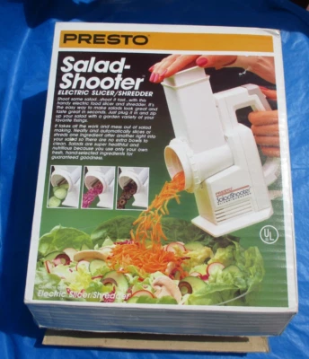 Vtg Presto Salad Shooter 02910 Electric Slicer/Shredder NEW 1989 READ - Image 1 of 4