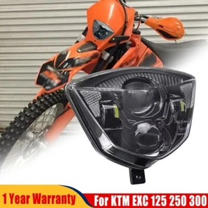 LED Headlight For KTM EXC 125 250 300 XCW 450 525 XCG 2005-07/For GASGAS EC TXT - Picture 1 of 12