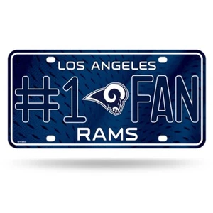 Los Angeles Rams Metal License Plate NFL Auto Tag Football Vanity Logo Team Sign - Picture 1 of 1