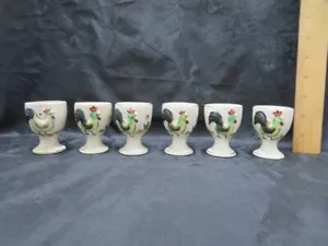 6 Vintage Eierbecher Hähne 2 1/2" hoch - Bild 1 von 17