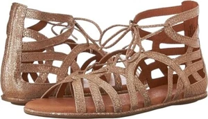 Gentle Souls by Kenneth Cole Women's Break My Heart Gladiator Sandal Gold $169 - Picture 1 of 7