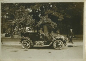 France Paris Flower Festival Decorated Automobile Old Rol Photo 1911 - Imagen 1 de 3