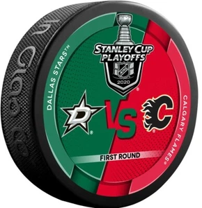 Stanley Cup 2020 disco de duelo de playoffs Dallas Stars/Calgary Flames ronda 1 - Imagen 1 de 2