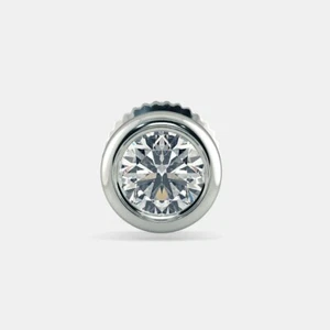 0.25 Ct Round Natural Diamond Mens Earrings 14K Solid White Gold Single Studs - Picture 1 of 6