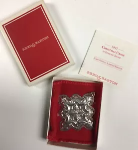Croce di Natale Reed & Barton 1993 argento sterling ornamento nuovo, mai usato, con scatola - Foto 1 di 4
