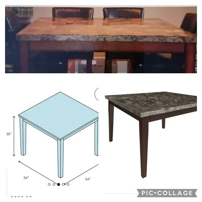 Mesa de jantar tampo de mármore  - Imagem 1 de 3