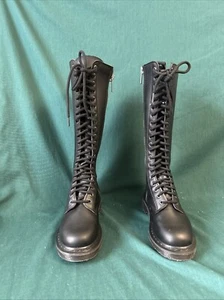 Riot 20 Goth Combat Biker schwarz Leder DEMONIA NY IN HOUSE Größe 5 - Bild 1 von 7