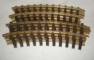 8 Pieces of LGB G Scale 1100 R=600 mm Curved Track - Picture 1 of 3