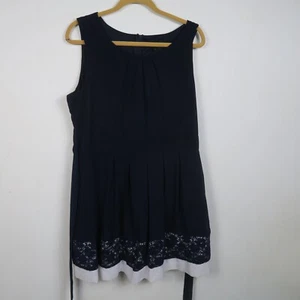 Caroline Morgan Womens Dress 18 or XXL Blue A-Line Fit & Flare Belted Sleeveless - Picture 1 of 8