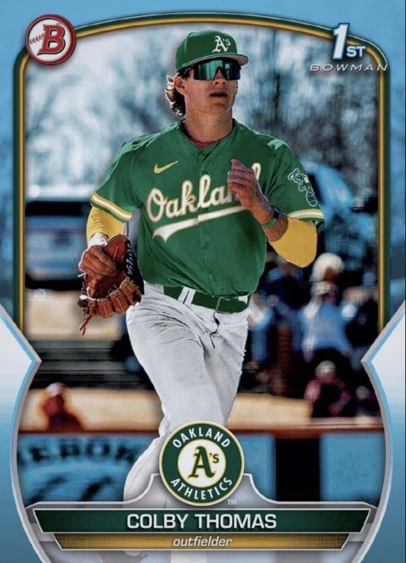 [DIGITAL] Topps Bunt - Colby Thomas - Bowman 23 S1 - Sky Blue Prospect Base - Image 1 of 1