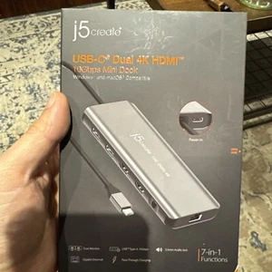 J5 Create USB C Dual 4K HDMI Mini Dock JCD398 - Bild 1 von 3