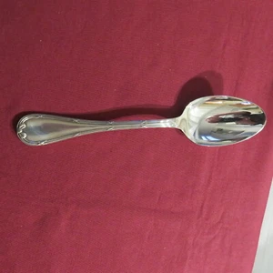 Silver Plated Metal Soup Spoon Christofle Model Ribbons 2 - Picture 1 of 8