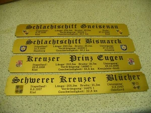 Namensschild mit Daten für Modellständer  -  Kriegsmarine nach Wahl - Bild 1 von 20