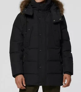 $325 Marc New York Men's Black Gattaca Hooded Down Parka Jacket Coat Size S - Picture 1 of 5