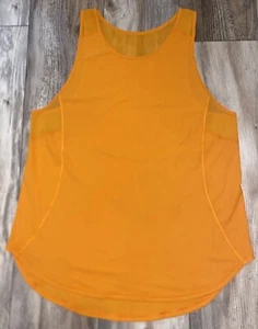 Lululemon Womens Lightweight Tank Top Orange Razorback Mesh Stretch - Picture 1 of 17