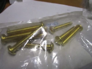 5/16"-18 x 2" Slotted Drive Round Head Brass Machine Screw QTY 10 - Picture 1 of 3
