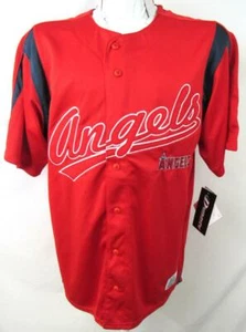Los Angeles Angels Mens Medium - 2X-Large Embroidered Button Down Jersey LAA 23 - Picture 1 of 7