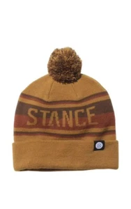 $25 Stance OG Pom Beanie Tobacco Color One Size Classic Fit New with Tags - Picture 1 of 4