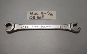 MAC Tools Sabina, OB1618, 1/2" x 9/16" Flare Nut / Line Wrench, 6 Point. - Picture 1 of 6