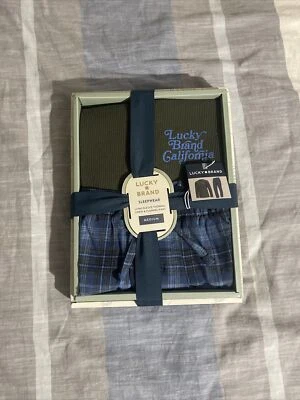 Lucky Brand Mens Sleepwear Flannel Pants & Long Sleeve Thermal Gift Set Size M - Image 1 of 4