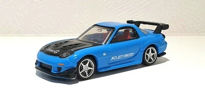 1/61 Tomica Premium RE AMEMIYA RX-7 FD3S BLUE diecast car model  - Image 1 of 3