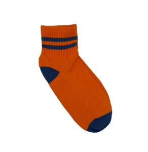 American Trench Coolmax Stripe Quarter Crew Socks NOS NEW Orange/Royal Blue - Picture 1 of 2