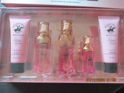 NUEVO Beverly Hills Polo Club Para Mujer Sexy Para Ella Conjunto de Regalo de Cinco Piezas-EDP, Loción, etc. Foto 1 de 4
