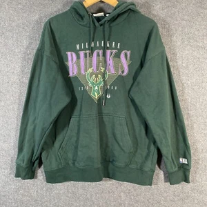 Milwauee Bucks Jumper Mens L Green Basketball NBA Hoodie Sweater Cotton On Adult - Picture 1 of 14