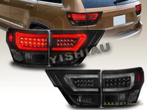 FITS FOR 2011-2013 JEEP GRAND CHEROKEE LED TAIL LIGHTS BLACK SMOKE NEW - Foto 1 di 4