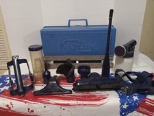 VINTAGE Kirby Tradition Vacuum Cleaner Blue Attachment Case w/ 10 Accessories