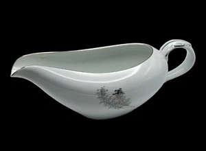 Fukagawa Arita Sauciere weiß silber Bambus Muster Arita #714 Silberrand - Bild 1 von 13