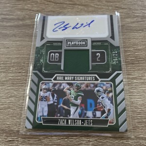2021 Playbook Zach Wilson Hail Mary Signatures Green RPA AUTO SSP RC #/25 Jets!