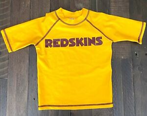 NFL Youth Washington Redskins Short Sleeve Rash Guard Shirt Size 5 Swim Top