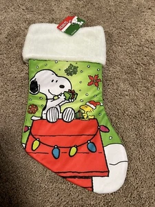 Medias de Navidad Peanuts Snoopy & Woodstock 17"x8". Nuevo con etiquetas - Imagen 1 de 5