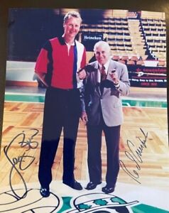 Larry Bird And RED AUERBACH SIGNED 8X10 PHOTO W/ COA