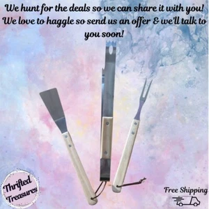 NIB 3 Piece BBQ Barbecue Grill Tool Set Stocking Stuffer Ships Fast!!! - Picture 1 of 4