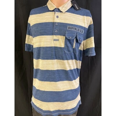 Buffalo David Bitton Men's Blue/Beige Shirt/T-Shirt SzM SKU 4074 - Image 1 of 4