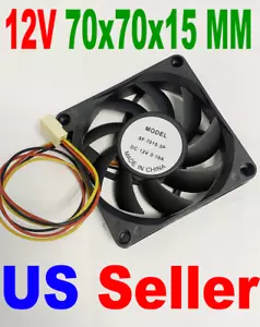 DC12V 70mm CPU Fan 70x70x15mm 7015 Computer Fan 3Pin - Picture 1 of 1