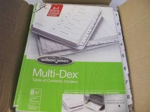 MENGE 24 WILSON JONES W90801 MULTI-DEX 8 TABELLINHALT TEILER WEISS - Bild 1 von 4
