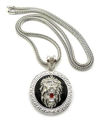 NOVO PINGENTE DE LEÃO RASTA HIP HOP E CORRENTE FRANCO 30" 4mm - Imagem 1 de 2