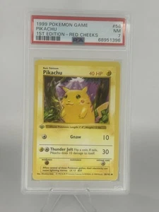 PSA 7 Red Cheeks Pikachu 1999 Pokemon 1st Edition Base Set #58/102 - Picture 1 of 2