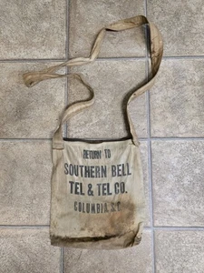Vintage Southern Bell Bellsouth Columbia SC Canvas Bag HW Crout - Picture 1 of 4