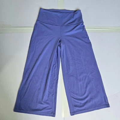 Athleta MP Elation Wide Crop Pants Periwinkle Blue High Rise Activewear Womens - Image 1 of 4