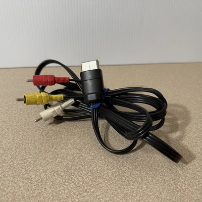 正品官方原始设备制造商世嘉 Dreamcast 复合 RCA AV 电缆 - 已测试并正常工作 B — 第 1/2 张图片