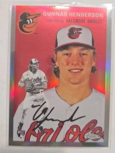 2023 Topps Chrome Platinum Anniversary #50 Gunnar Henderson Refractor Rookie RC - Bild 1 von 2